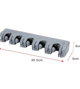 Suporte de Parede para Vassouras e Utensílios com Ganchos