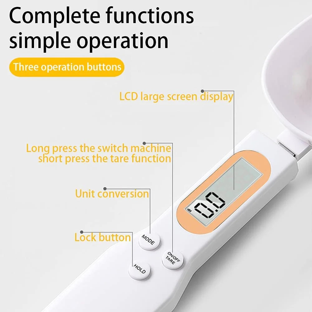 Colher Medidora Digital com Display LCD para Pesagem de Alimentos